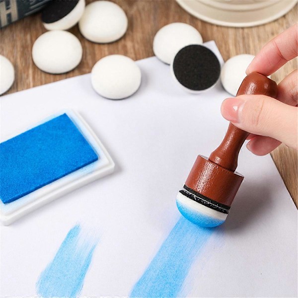 Mini blekkblandingsverktøy Utskiftbare runde skumfyllinger for DIY Scrapbooking Blekk Malepapirhåndverk