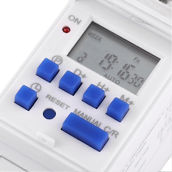Digitaalinen ajastin, LCD-näyttö viikoittain ohjelmoitava elektroninen releaikakytkin 15A (220V)