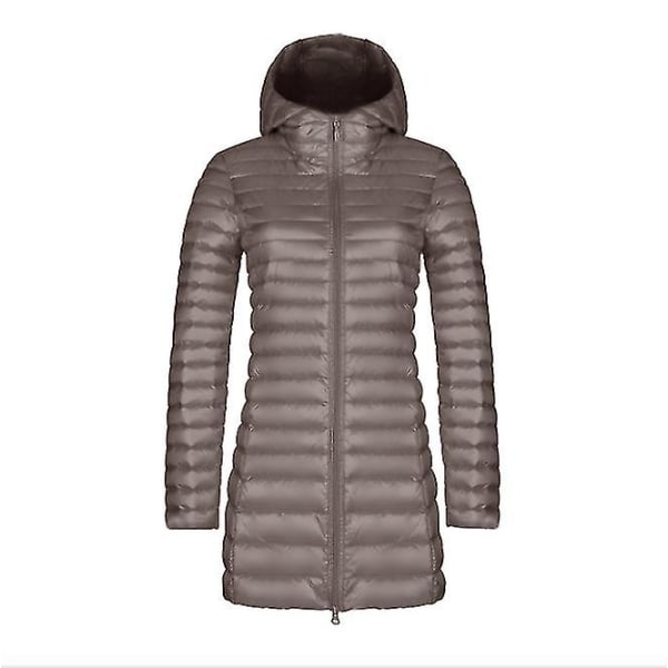 Syksyn ja talven uusi muoti untuvatakki naisten ohut osa, pitkä osa hupullinen korealainen versio ohuesta suuresta yksinkertaisesta takista Camel XL