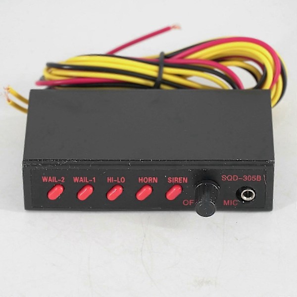 12V Politi Sirene Høyttaler 5 Tone Lydvolumjustering Bilhorn med Mikrofon Høyttaler Elektronisk PA System for Nødsituasjoner