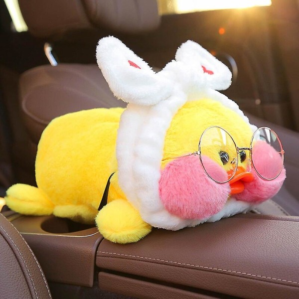 Tecknad Kawaii Lalafanfan Cafe Duck Plysch Tissue Box Slitstarkt hem 2