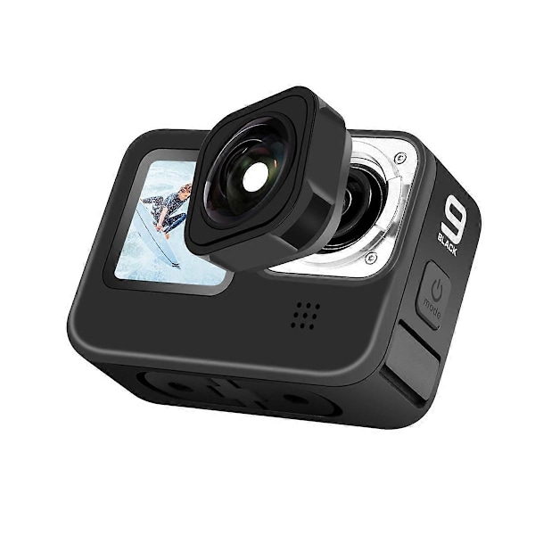 Max Lens Mod vidvinkelobjektiv til Hero11 Black / HERO10 Black / HERO9 Black (Sort)