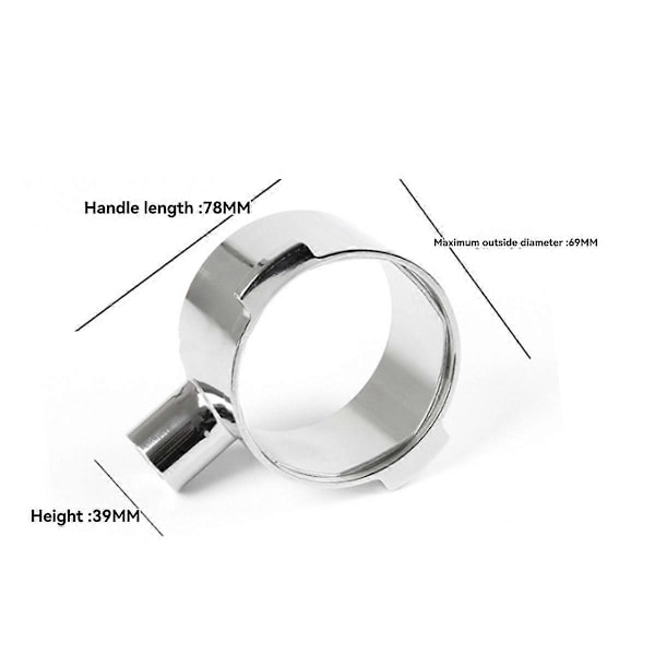 51 mm ruostumattomasta teräksestä valmistettu pohjaton kahva pää kaksoiskorva lisävaruste kahvitarvikkeet ilman suodatinkoria