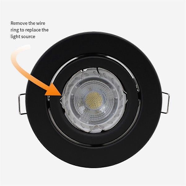 LED-kohdevalaisimet Kehys Säädettävä alasvalo LED-pidikkeet Aukko 70mm MR16-lampunpidikkeelle Upotettu LED-kohdevalo, A