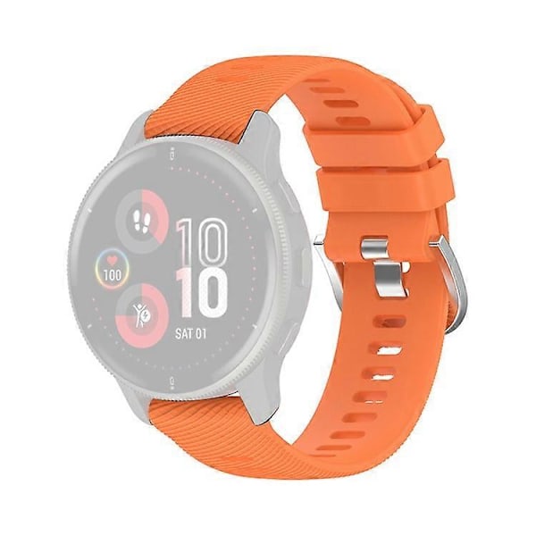 Kompatibel med Garmin Forerunner 255 / Vivoactive 4 Kryssstripet Design 22mm Universell Klokkereim Silikon Erstatningsarmbånd Orange