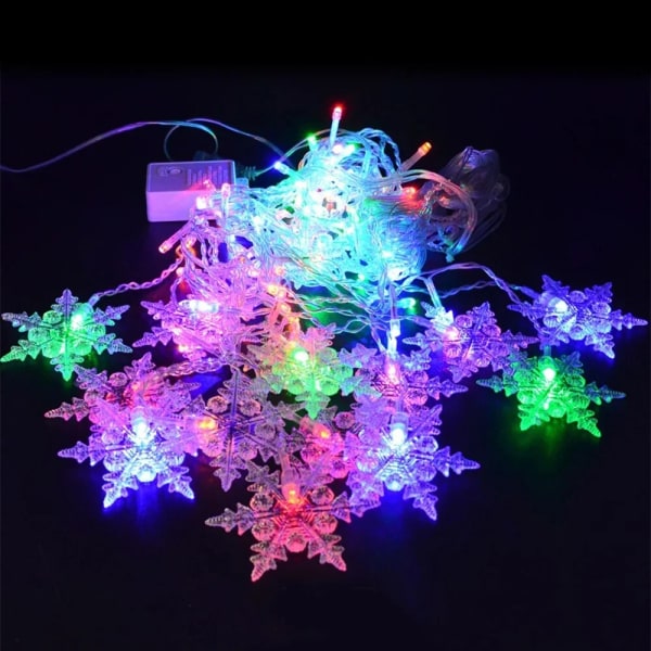 Suuri Ale 3,5M 96 LED-verhovalot Ulkokäyttöön Joulu AC220V Lumihiutale Valosarja Vedenpitävä Juhlakoriste multicolor AU Plug