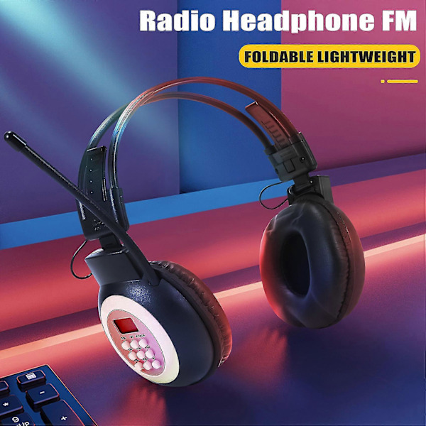 Kannettavat henkilökohtaiset FM-radiokuulokkeet, langattomat kuulokkeet sisäänrakennetulla radiolla kävelyyn ja lenkkeilyyn