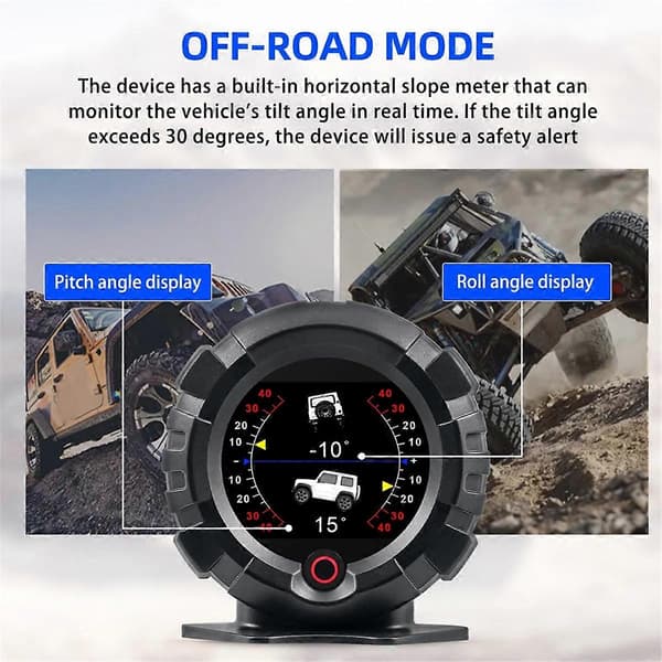 X95 Bil GPS Helling Måler Digital Head Up Display Inclinometer