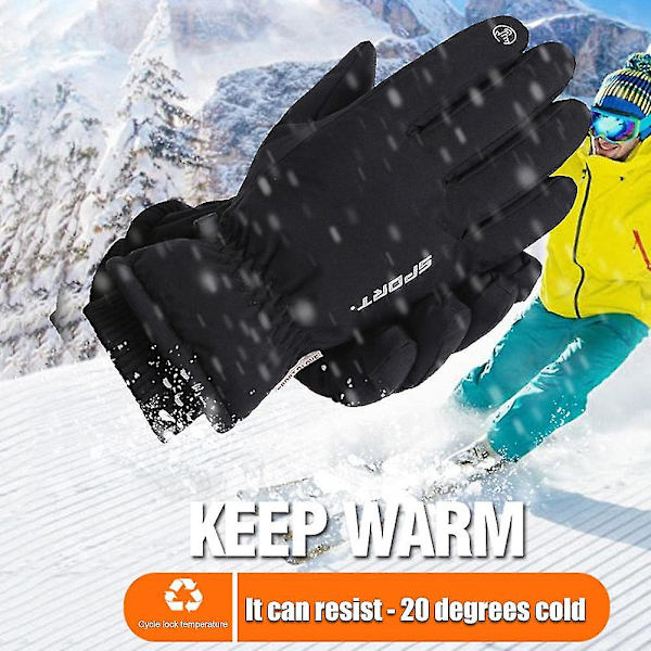 Professionelle Ski Handsker Touch Screen Handsker Fleece Mænd Kvinder Ultralette S-xl M