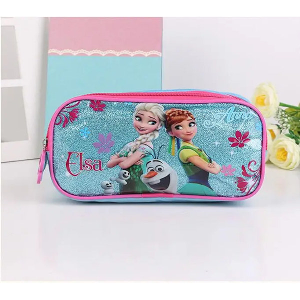 Spider-Man Barnskolväska Disney Frozen Elsa Princess Ryggsäck 3 Delar/Set Förskola Tecknad Skolväska only pencil bag11