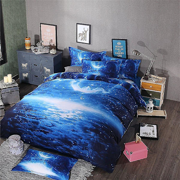 Heminredning Nebula Stjärnklar Fyrdelat Påslakanset Säng Z D 200*230 three-piece set