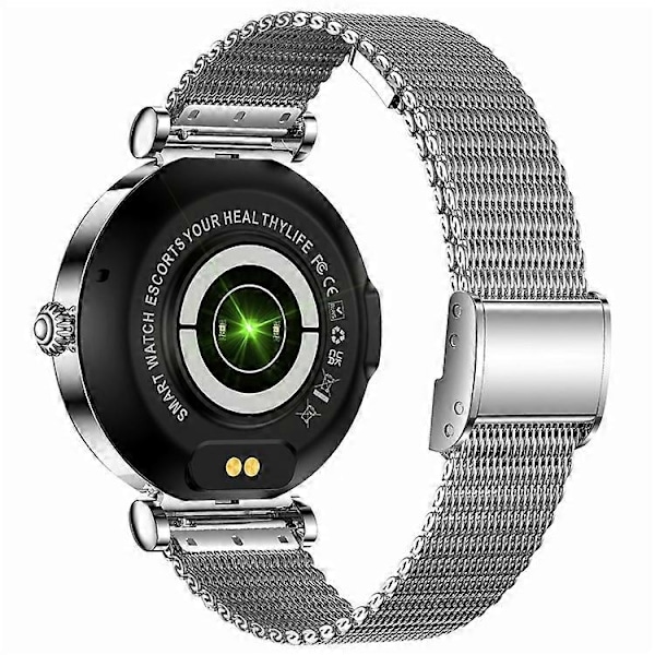 CF30 1.27-tums Stålarmband Dam Vattentät Smart Klocka Diamantdekor Hälsoövervakning Fitness Tracker Smart Armband Silver