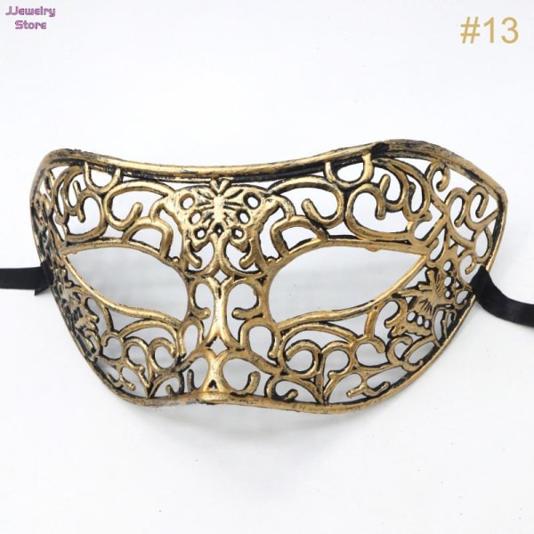 1 stk. Maskerade Tiara Halloween Sexy Øyemaske for Kvinner Menn Fancy Dress Karneval Kostymefest Utstyr Sky Blue