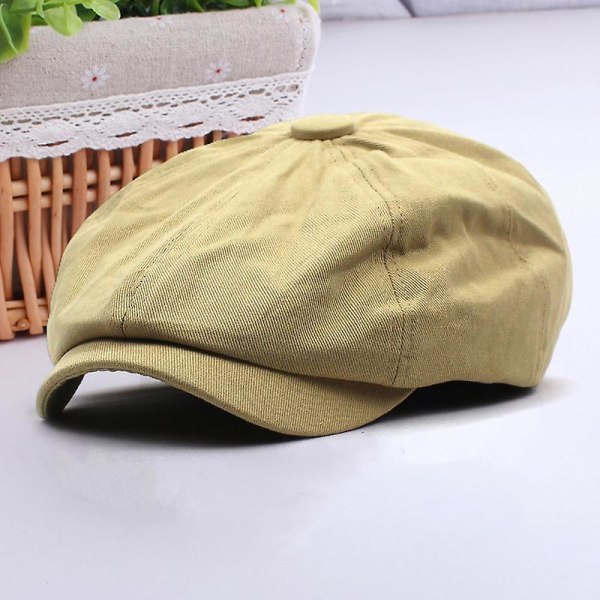 Elegant Spiss Caps Stilig Justerbar Caps Khaki