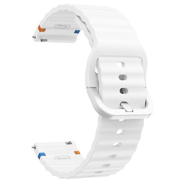 22mm silikoniranneke yhteensopiva Xiaomi Watch S4 Sport / Redmi Watch 5 Active Wave Design -älykellon rannekkeen kanssa White