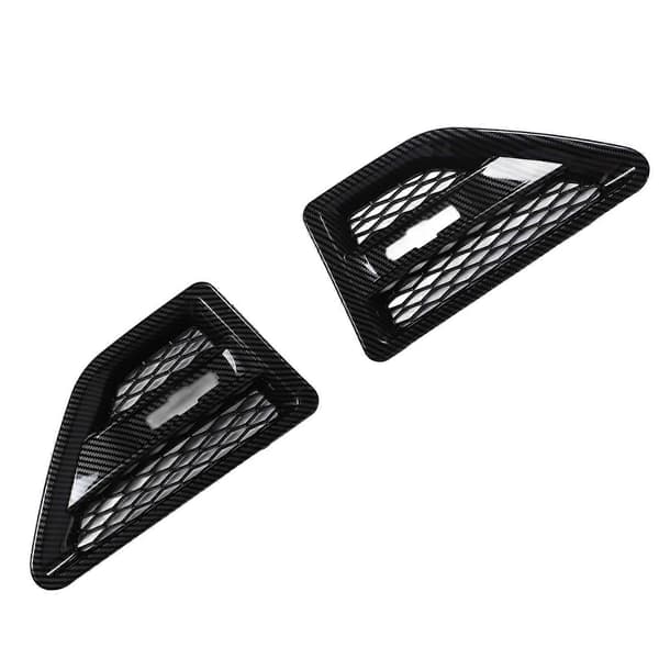 2 stk. Hætte Side Luftventil Trim Cover Kulfiber Look Udvendig Side Luftventil Trim Grill til Freelander 2 LR2 2007 til 2014