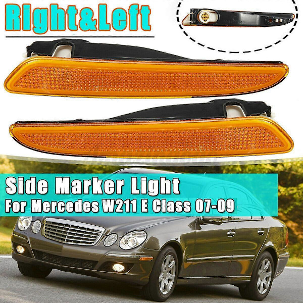 Par Forreste Kofanger Sidemarkeringslys Blinklys Lampe til W211 E-Klasse E320 E350 E550 E63 2007-2009