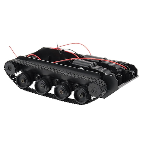 Rc Tank Smart Robot Tank Bil Chassis Kit Gummi Bælte Crawler Til 130 Motor Diy Robot Legetøj Til Børn
