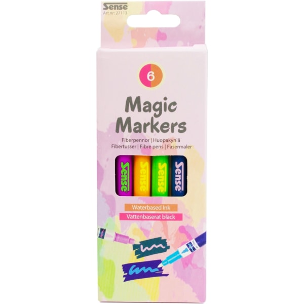Fiberpennor Magic 6-pack multifärg