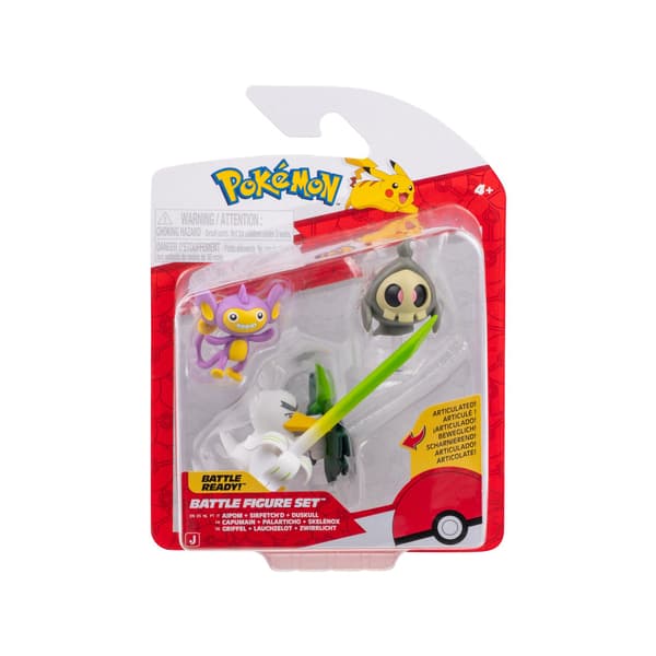 Pokemon Battle Figure Set Aipom + Sirfetchd + Duskull multifärg