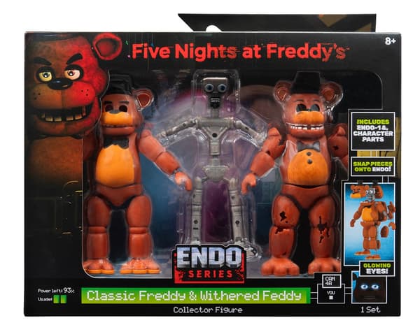 Five Nights at Freddys Endo Series 3-i-1 Figur Classic & Whitered Freddie multifärg