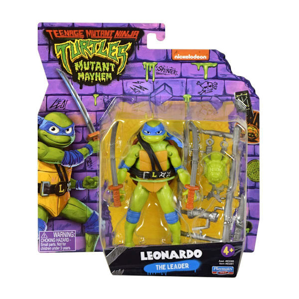 Turtles Mutant Mayhem Figur Leonardo multifärg