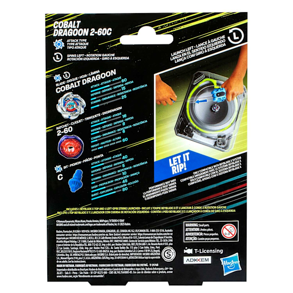 Beyblade X Deluxe Launcher Set Cobalt Dragoon 2-60C multifärg