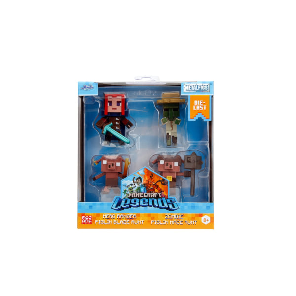 Minecraft Legends Metallfigurer 4-Pack multifärg