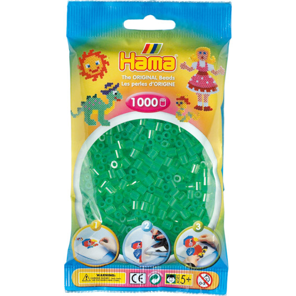Hama Midi Transparent Grön 1000st 207-16 multifärg