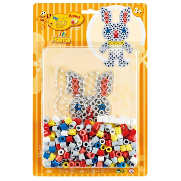 Hama Maxi Pärlor Kit 250st Kanin multifärg