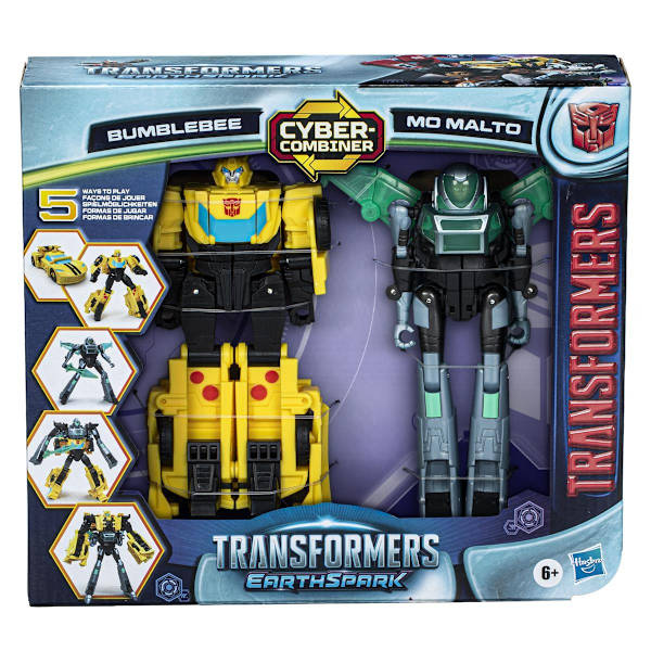 Transformers Earthspark Cyber Combiner Bumblebee/Mo Malto multifärg