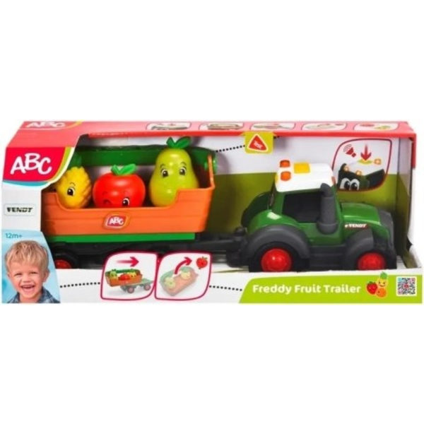 ABC Freddy Fruit Traktor med fruktsläp multifärg