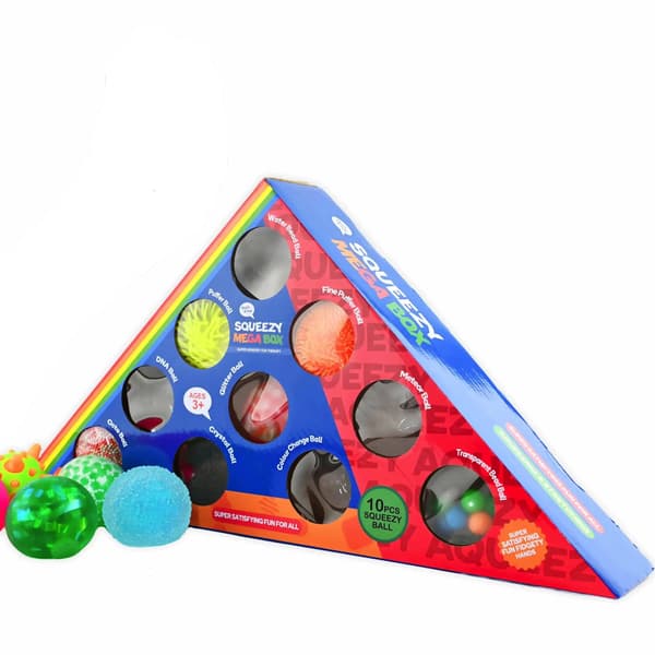 Klämbollar 10-pack multifärg