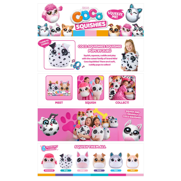 Coco Squishies Squishie Pups Bingo MultiColor Bingo