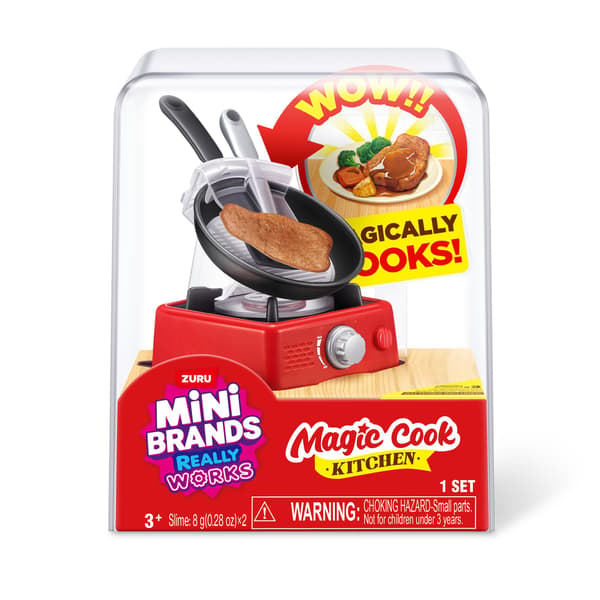 Mini Brands Magic Cook Kitchen Röd Kokplatta med stekpanna multifärg
