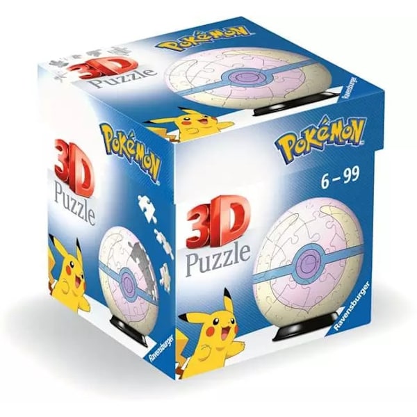 Pokemon Pusselboll 3D 55 bitar Heal Ball (Vit) multifärg