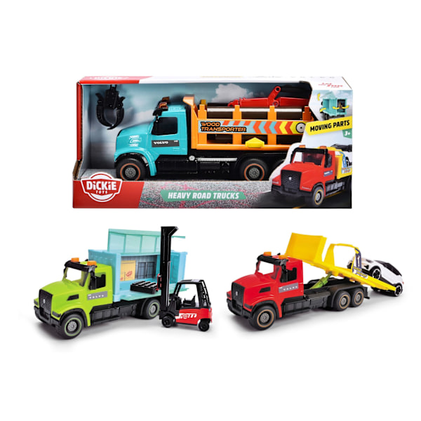 Dickie Toys Heavy Road Trucks Lastbil med truck multifärg