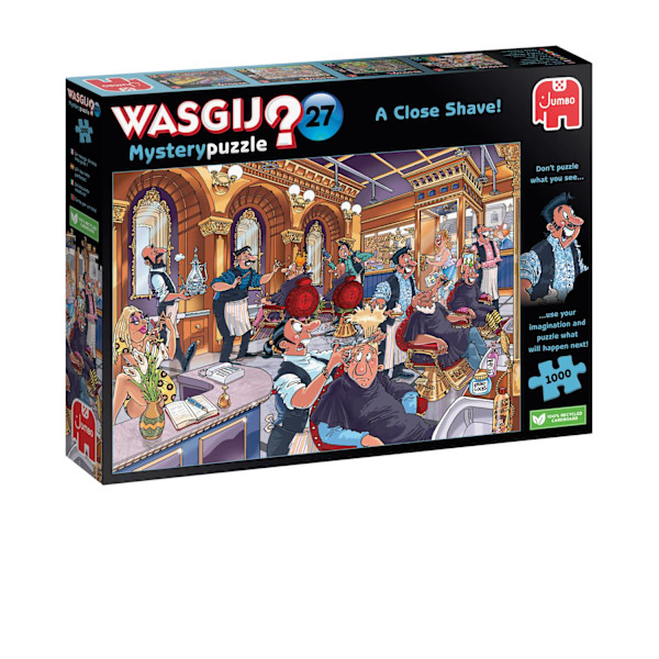 Wasgij Mystery 27 A Close Shave! Pussel 1000 bitar multifärg