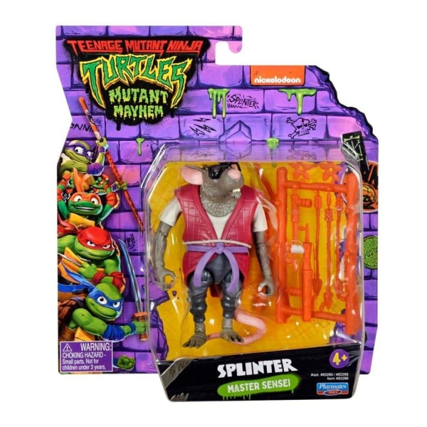 Turtles Mutant Mayhem Figur Splinter multifärg