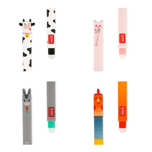 Gelpenna med utsuddbart bläck 4-pack Farm Sweet Farm multifärg