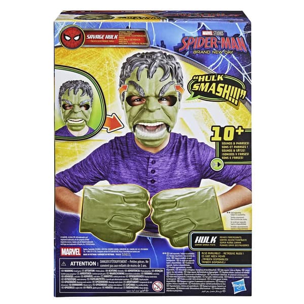 Spiderman Savage Hulk Mask med ljud multifärg