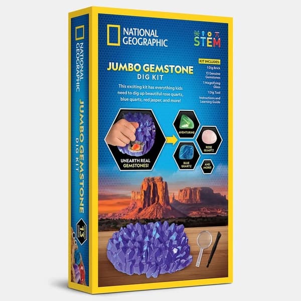 National Geographic Jumbo Gemstone Dig Kit multifärg