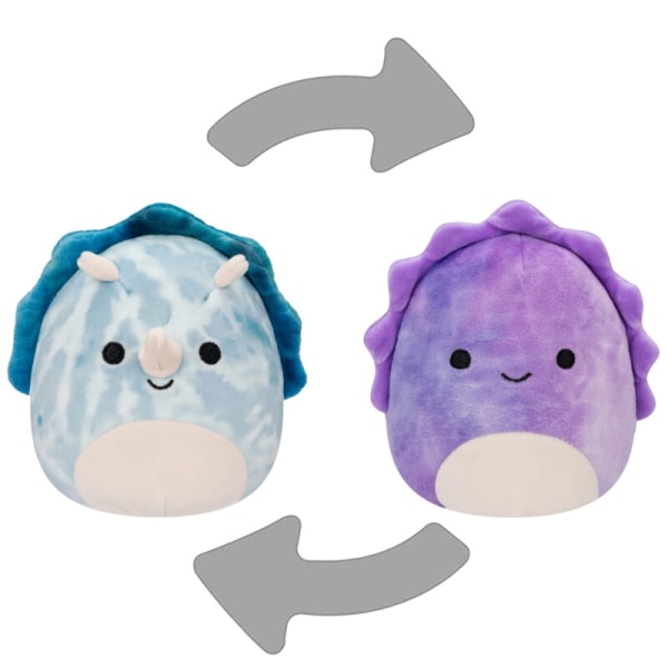 Squishmallows Flip A Mallows Delilah the Purple Dino/Jerome the multifärg