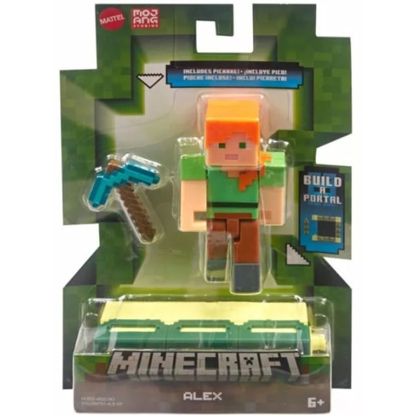 Minecraft Alex med pickaxe multifärg