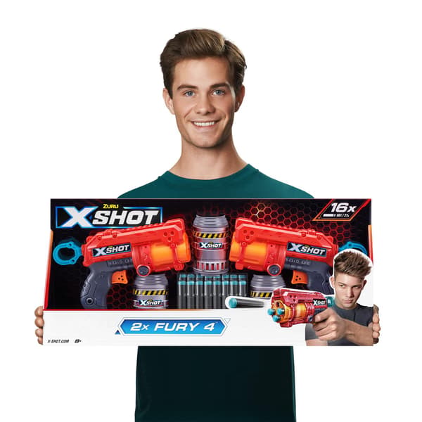 X-Shot Combo Blaster Pack 2x Fury 4 multifärg