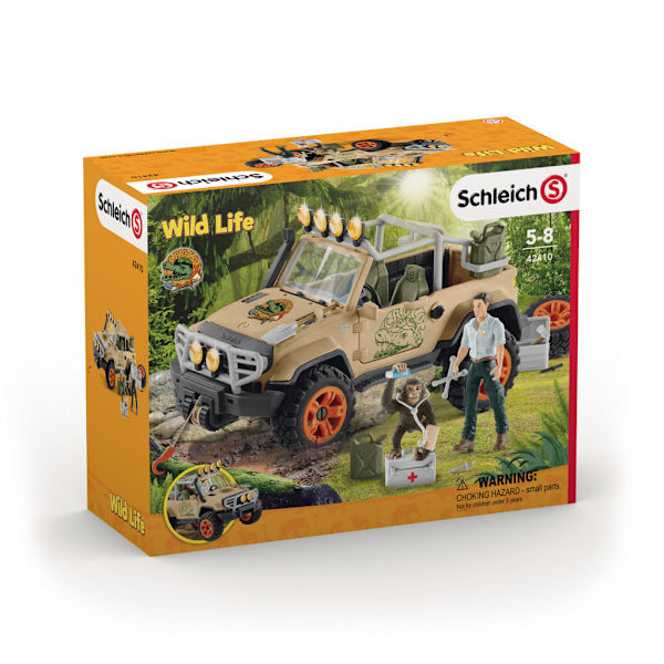 schleich® WILD LIFE Terrängbil med vinsch 42410 multifärg