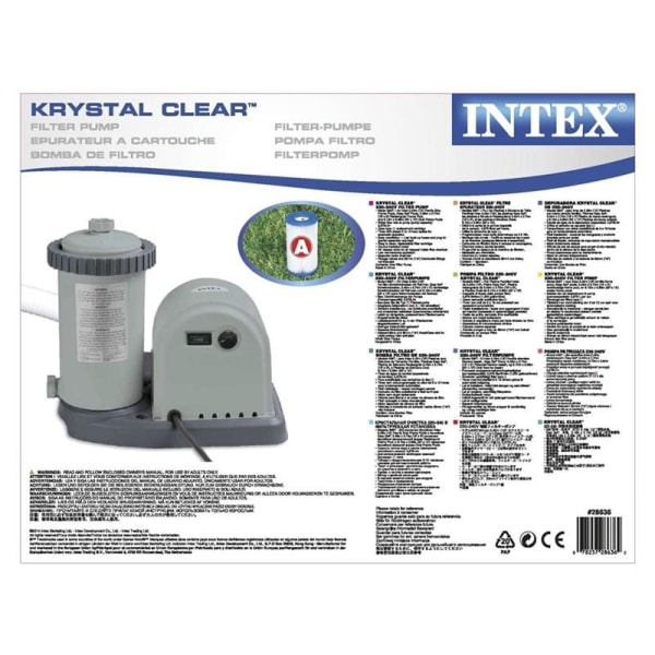 INTEX Filterpump 5,7m3/h (A filter) grå