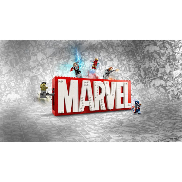 LEGO® MARVEL logotyp och minifigurer 76313