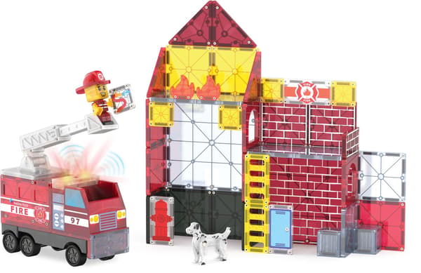 Magna-Tiles Fire Station 50 delar multifärg