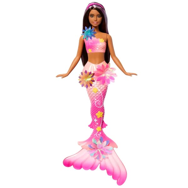 Barbie Flower Magic Sjöjungfru Docka Mörk multifärg
